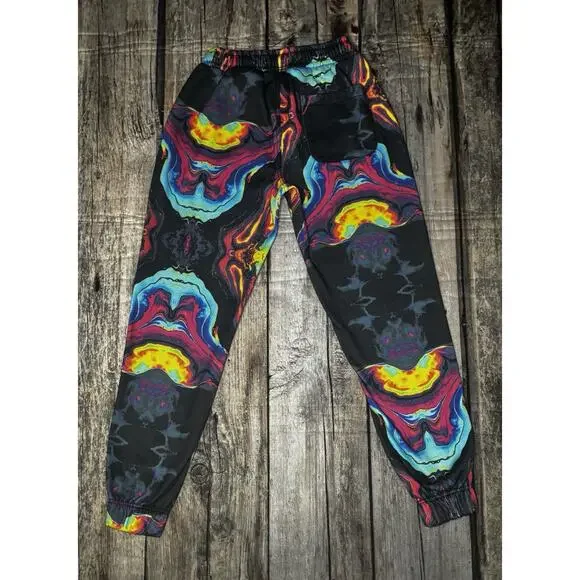 Fresh Prints of Bel Air Psychedelic Swirl Jogger Pants Multi Color Mens Small - Picture 5 of 6